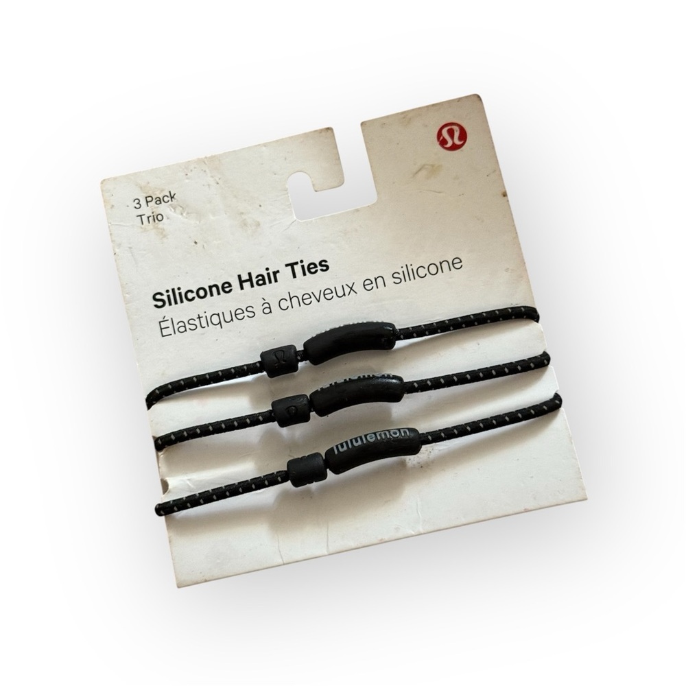 lululemon athletica Black Silicone Hair Ties